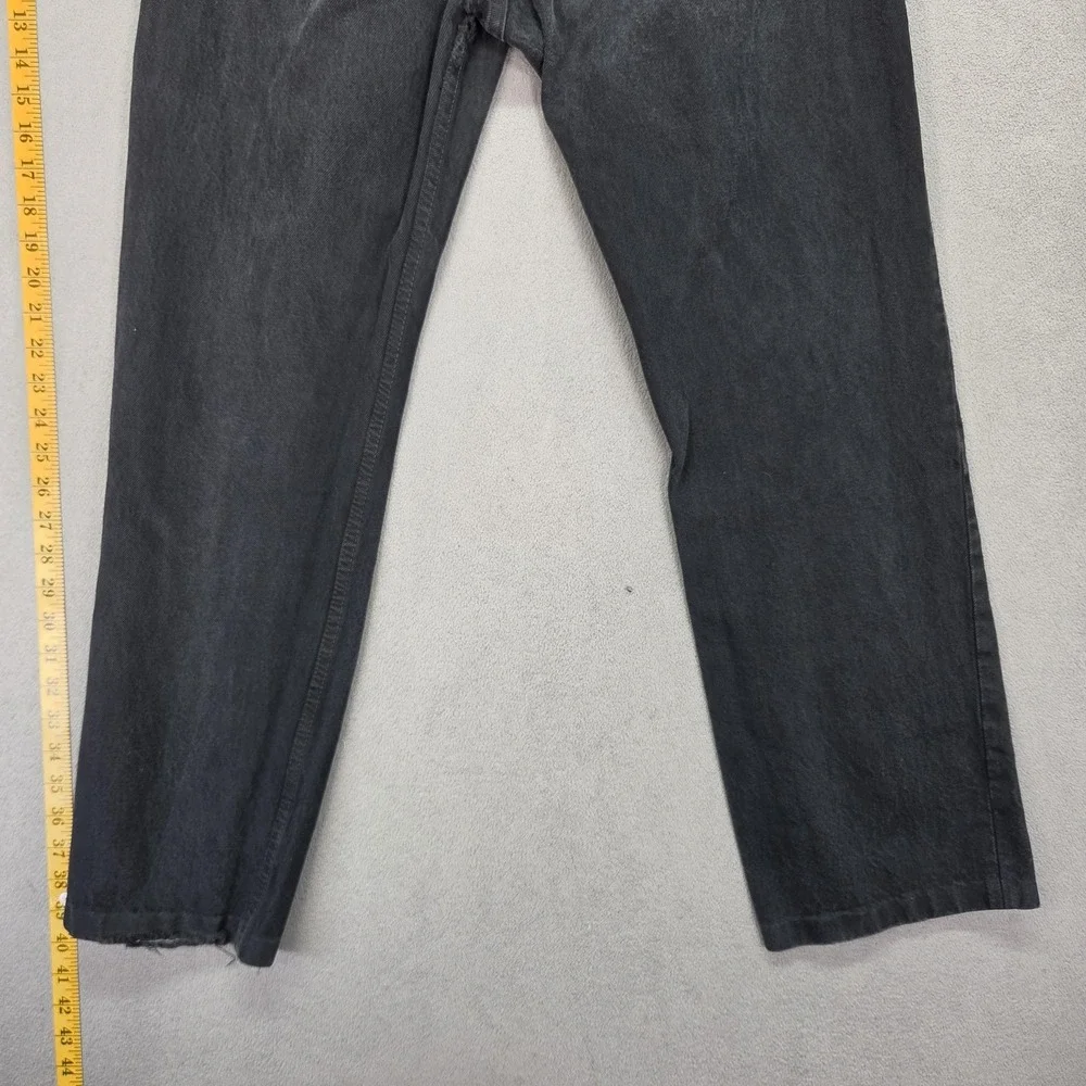 Levis Jeans Mens Black Straight Denim Faded‎ Wash Red Tab Mid Rise Fits 30x27